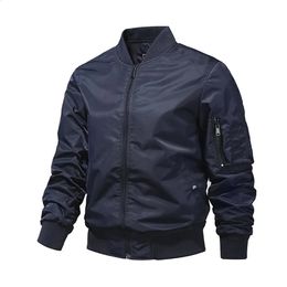 Mens Jackets Military Men Solid Colour Bomber Jacket Spring Autumn in Outerwear Baseball Outdoor Clothing Male 231030