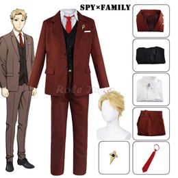 Anime Spy X Family Loid Forger Cosplay Twilight Uniform Wig Suit Pants Men Halloween Costumes Party Role Play Clothing