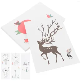 Decorative Figurines 30 Pcs Children Finger Drawing Cards Educational Painting For Kindergarten