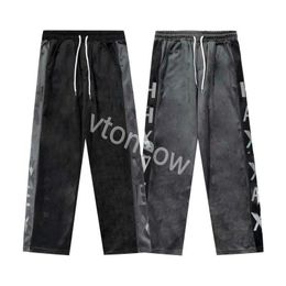 High Quality Mens Designer T Shirt Summer Streetwear long pants Men Women Galleryes Hip Hop jeans depts Black, Grey wide leg pants