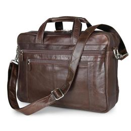 Genuine Leather Business 17 Inch Computer Bag Laptop Briefcase Men Office Bags Maletines Hombre2049