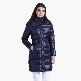 Women's Down Parkas SANTELON Winter Long With Hooded Thick Windproof Warm Puffer Jackets For Women Fashion Coats Casual Waterproof Outerwear 231030