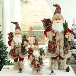 Christmas Decorations 3045cm Big Santa Claus Dolls Xmas Pendants 2023 Merry Tree Decor for Home Kids Naviidad Noel Natal Gifts 231030