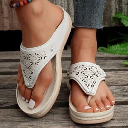 Slippers Female Shoes On Sale 2023 High Quality Basic Women's Summer Flip Flops Women Shoe Vintage Open Toe Wedge Slipper