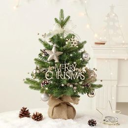 Christmas Decorations Mini Artificial Tree Table Decoration Ornament Music Box Decorative Xmas Home Party