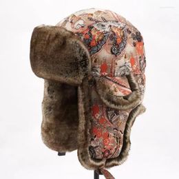 Berets Winter Bomber Hat For Men Women Faux Fur Russian Earflap Caps Ushanka Trapper Hats