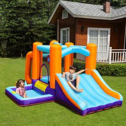 Outdoor Bouncer Jumper Castle Slide Bounce House Kids Inflatable Jumping with Blower Ball Pit Bouncy Outdoor Indoor Playhouse For Sale Park Toys Children Play Fun