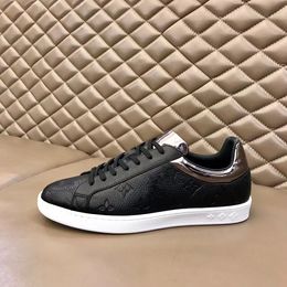 LUXEMBOURG SNEAKER Black White Casual Shoes bicolor Perforated calf leather Shoes Rubber outsole Mens Designers Sneakers 03