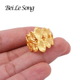 Jewellery ring Dubai 24K gold color rings for women wedding party gifts luxury resizable ring African French girls of the rings221O