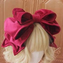 Party Supplies Original Hand Made Suede Bow Hair Hoop KC Lolita Restore Ancient Ways Small
