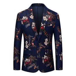 Men's Suits Blazers Fashion Style Mens Korean Version Printed Perform Blazer Vintage Blazer for Men Casual Business Party Wedding Dress 5XL 6XL 231030