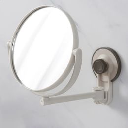 Compact Bath Mirror Cosmetic Mirror 1X/3X Magnification Suction Cup Adjustable Makeup Mirror Double-Sided Bathroom Mirror 231030