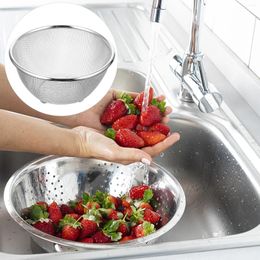 Mugs Kitchen Fruit Drain Basket Stainless Rice Wash Strainer Fine Mesh Drainer Cooking Vegetable Washing Steel Household Container