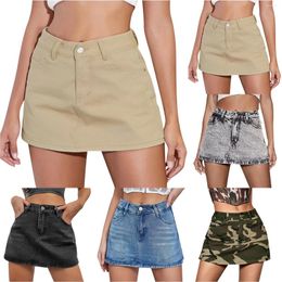 Women's Jeans Womens Skirt 2023 For Women Booty Lifting Denim Short Pants Ripped Japanese Y2k Trousers