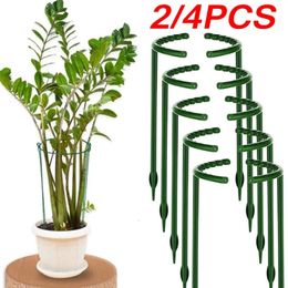 Other Garden Tools 2 4PCS Plastic Plant Support Pile Frame Greenhouse Arrangement Semicircle Fixed Rod Indoor Flower Vine Climbing Bracket 231031