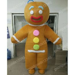 Christmas gingerbread Man Mascot Costumes Halloween Fancy Party Dress Adult Size Cartoon Character Carnival Xmas Advertising Birthday Party Outdoor Outfit