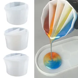 Measuring Tools 2-5Grids Silicone Distributing Cup Liquid Pigment Resin Color Mixing For DIY Epoxy Fluid Crafts Making