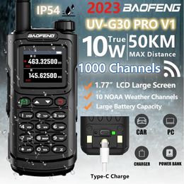 Walkie Talkie Baofeng UVG30 Wireless Copy Frequency Waterproof 16 KM Long Range TypeC Charger UV 5R UV17 UV82 S22 R 231030