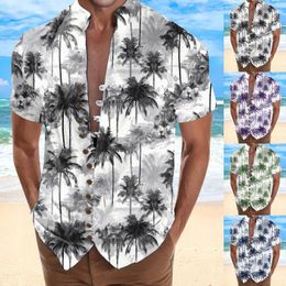 Men's T Shirts Long Sleeve Button Down Beach Holiday Shirt Mens Cuff Stand Collar Running Clothes