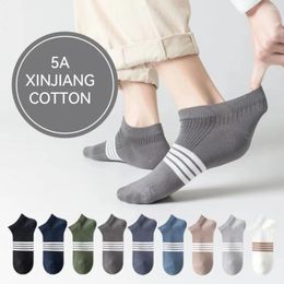 Men's Socks 5Pairs / Lot High Quality Boy Men Summer Cool 5A Cotton Style Soft Breathable Four Season For Male