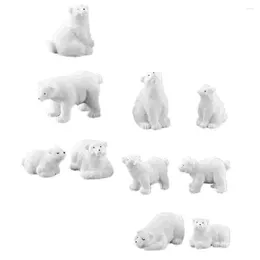 Garden Decorations Polar Bear Model Simulated Desktop Adornments Decorative Models Animals Statues Ocean