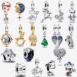 2023 Christmas Holiday Gift silver charms bracelets Rocking Unicorn Dangle pendant DIY fit Pandoras necklace ME bracelet for women designer Jewellery