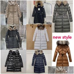 Womens Down Parkas Designer Shiny Purffer Jackets Black Coats Hooded Quality Casual Doudoune Homme Feather Outwear Double Zipper Pa Dhzwu