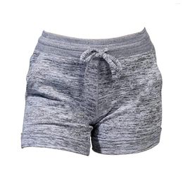 Women's Shorts Soft Summer Sports Wear Home Gym Women Casual Elastic Waist Running Daily 2 Side Pockets Yoga Blending With Drawstring