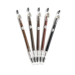 Eyebrow Enhancers 10 Piece Double-head Private Label Eyebrow Pencil With Sharpener Wooden Pole Eye Brow Pen Waterproof Easy To Wear Makeup 231031