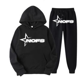 Men's Hoodies Sweatshirts Nofs Y2k Pants Baggy 2 Pieces Sets Suit Men 2023 Harajuku Hip Hop Fashion Punk Rock Gothic Sweatpants Suits Streetwear 231031