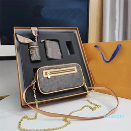 2023 European and American luxury combination set camera bag genuine leather versatile shoulder luxury crossbody 5A