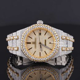 Buy Premium Quality Moissanite Iced Out Watch with Luxury Digned Modern Style Mens Wearing Watch By Indian Exporters1P1M