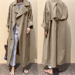 Women's Trench Coats Fashion Solid Trench Women's Maxi Jackets ZANZEA Casual Lapel Double Breasted Overcoats Female Long Sleeve Coats Oversized 231030