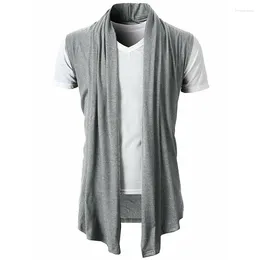 Men's Vests Fashion Knitted Vest Cardigan Punk Hip Hop Waistcoat For Man Mens Tops 2023 Spring Summer Men Sleeveless Jacket Street