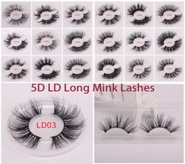 25mm Lashes 3D Soft 100 Mink Hair False Eyelashes Long Wispies Multilayers Fluffy Eye Lashes Extensions Handmade Makeup Reusable 3716869