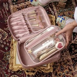 Cosmetic Bags Storage Case Toiletry Organize Waterproof Velvet Travel Portable Scrubba Bag Zipper Makeup Pouch Female Wash Kit