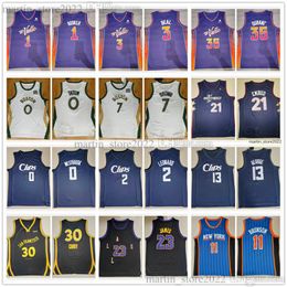 Stitched Man 2023/24 City Basketball Jerseys Booker Beal Kevin Durant Westbrook Leonard Embiid Jaylen Brown Jayson Tatum LeBron James Stephen Curry Brunson Edition