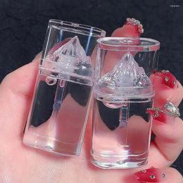 Lip Gloss Ice Mountain Crystal Jelly Glaze Transparent Cosmetics Oil Moisturising Waterproof Lips Lipstick Glass Li J1e7