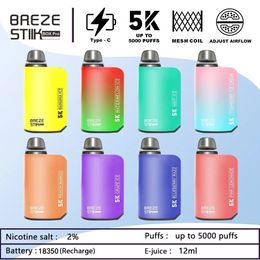 New Arrivals Wholesale Disposable Vape Breze Stiik Box PRO 5000 Puffs 850mAh Rechargeable