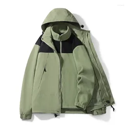 Men's Trench Coats Harajuku Two-piece 3-in-1 Bomber Jacket Men Women Outdoor Waterproof Windproof Windbreaker Hooded Zipper Coat Military