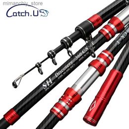 Boat Fishing Rods Telescopic Sea Fishing Rod Carbon Fiber Spinning Fishing Pole Super Hard Short-section Long-range Fishing Heavy Travel Sea Rods Q231031