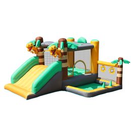 Bounce House Kids Outdoor Party Play Equipment Inflatable Bouncer Slide Jumper Castle Jumping Childrens Bouncy Indoor Playhouse Coconut Dinosaur Theme Amusement