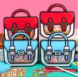 Children's Gift Packaging Bag Cute Snack Handbag Cartoon Self sealing Bag Student Birthday Gift bag 20x6x19cm