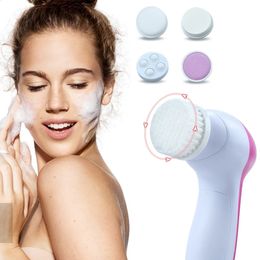 Cleaning Tools Accessories Electric Cleansing Brush Skin Scrubber Deep Face Peeling Machine Pore Cleaner Roller Massager 231030