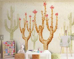 Wallpapers Abstract Cactus Modern Wallpaper Tv Backdrop Living Room Kids Bedroom Sofa Wall Kitchen Bar Murals Restaurant Papel De Parede