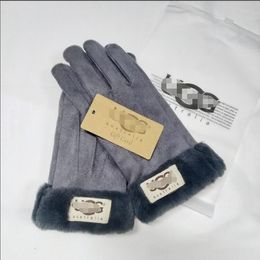 Теплые зимние женские перчатки, плюшевые теплые шерстяные перчатки для весенне-осеннего вождения, езды на велосипеде, кашемировые перчатки с сенсорным экраном