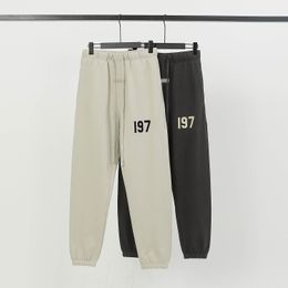 Brand printed cotton jogging pants men's fashion spring and fall ribbed pants quality sweatpants