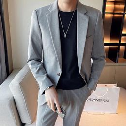 Men's Suits Suit Jacket Pants 2-piece Suit/casual Fashion High Quality Low Price Business Wedding Groom Pure Colour