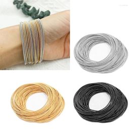 Charm Bracelets 50 Pcs Metal Elastic Bracelet Non-Slip Craft Carbon Steel Wire Wholesale