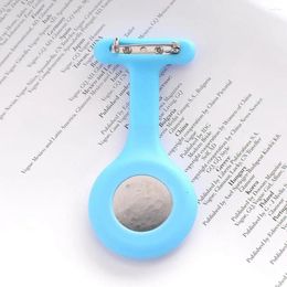 Pocket Watches 2023 Small And Exquisite Silicone Watch With Brooch Fixed Strap Free Battery